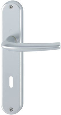 Poignée sur plaque argent - Clé L - 217 mm - San Diego - Hoppe et cie