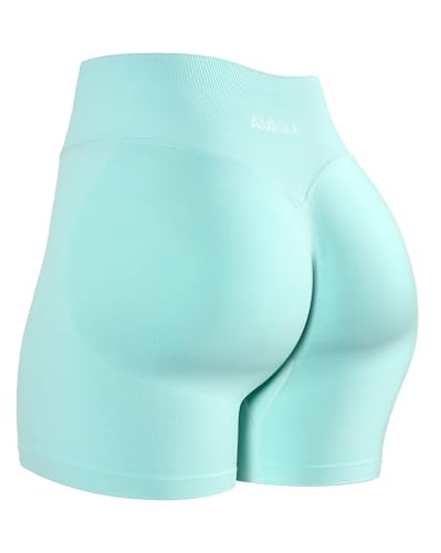 AUROLA Influence Workout Shorts for Women,2.5 3.5 4.5 5.5 6.5 No Roll Up Squat Proof Scrunch Seamless Compression Gym Short