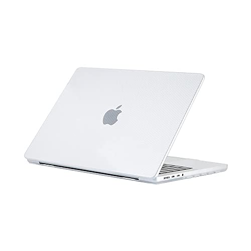 Se7enline Compatible with Best MacBook Pro Case 16 inch 2021 2022 M4 M3 M2 M1 A2485 A2779 A2991 A3403 Matte Laptop Protective Hard Shell Case with Keyboard Cover(EU Layout),Carbon Fiber Transparent - Image 4