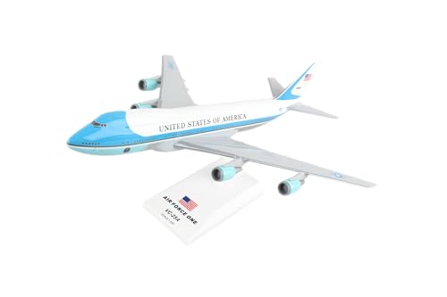 Skymarks Air Force One Boeing 747-200 VC-25 1/250 Scale Snap-Fit Model – 11” Length, 9.4” Wingspan – Officially Licensed Collectible Airplane with Display Stand