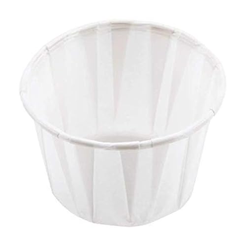 We Can Source It Ltd - 250 x 4oz Paper Souffle Portion Cups Waxed Paper Ramekin Sauce Pots with Leak-Resistant Coating – For Sauces, Condiments, Dips & Sampling – Disposable Catering Portion Control