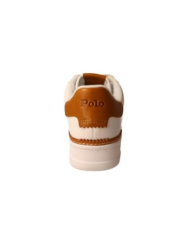 Polo Ralph Lauren Para Hombre. 809923071002 Zapatillas De Piel Masters Court Blanco (44), Plano, Cordones, Casual - 5