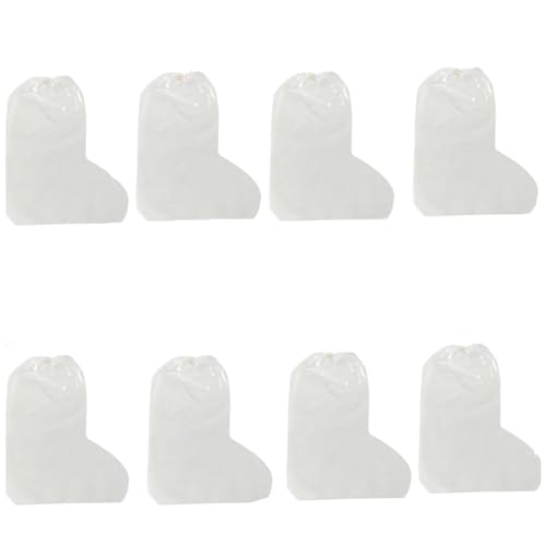 8 Piezas Cubiertas de Zapatos para Lluvia Descartables Impermeables para Exterior Cubrezapatos Largos de Plástico para Mujeres y Hombres Días de Lluvia Transparente