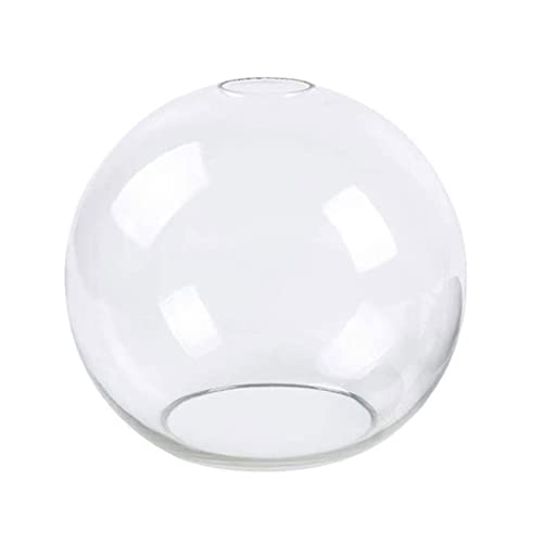 HOMEXO Sostituzione del Paralume della Lampada - Paralume sferico in Vetro Trasparente con Apertura a 2 estremità - D13cm D15cm D20cm D25cm D18cm - 1pz (D13cm)