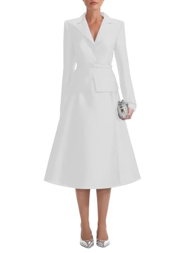 Satin Mother of The Bride Dresses for Women Tea Length Long Sleeves Wedding Guest Dress A Line Evening Gown