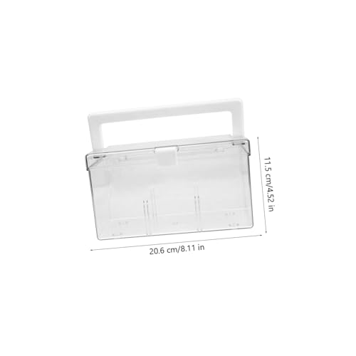 Image of Cabilock Transparent Portable Medicine Box with Handle Family First Aid Kit Organizer for Travel Camping Home Emergency Storage Lightweight Clear Plastic Carry Case 8.11X4.52X4.52In