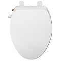 Elongated Bidet Toilet Seat – Non-Electric, Slow-Close Lid, Adjustable Water Pressure, Self-Cleaning Dual Nozzles for Frontal & Rear Wash – Hygienic Fresh Water Bidet Seat with Brass Inlet (Elongated)