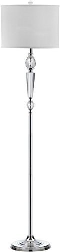 Safavieh Lighting Collection Savannah Clear Crystal/ Chrome 60-Inch Living Room Bedroom Home Office Standing Floor Lamp (Led Bulb Included) #TOP1
