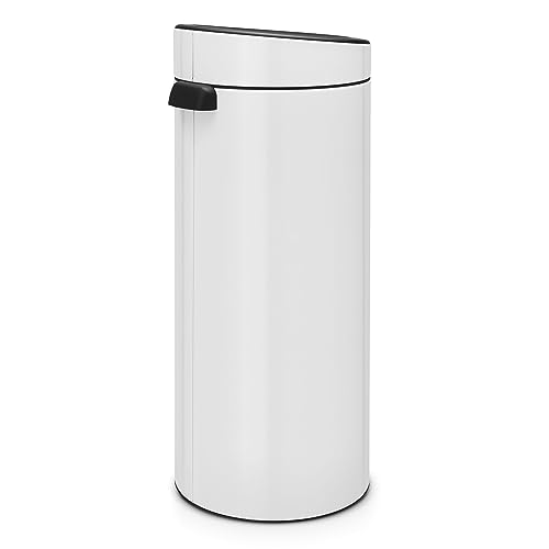 Brabantia Touch Bin New Mit Herausnehmbaren Kunststoffeinsatz, White, 30 Liter