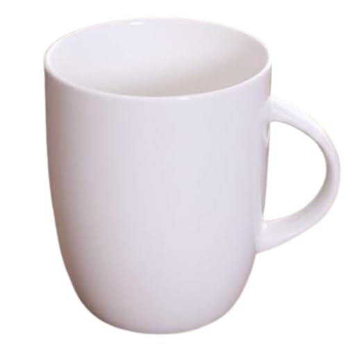 Image of Clay Craft Basics: Single 340ml White Ceramic Mug. Ideal for Coffee, Tea, and Milk. Clean, Minimalist Design for Everyday Home or Office use. Durable.
