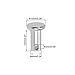 uxcell Single Hole Clevis Pins - 6mm X 12mm Flat Head 304 Stainless Steel Link Hinge Pin 4Pcs