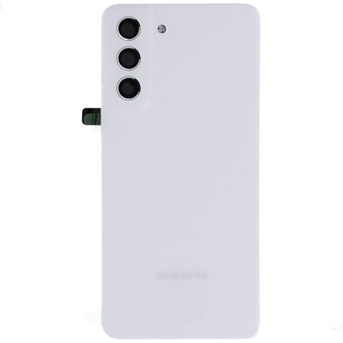 Image of Samsung Galaxy S21 FE Original Back Panel Replacement /Genuine Back Door with Camera Lens and Logo - 6 Months Warranty (White)