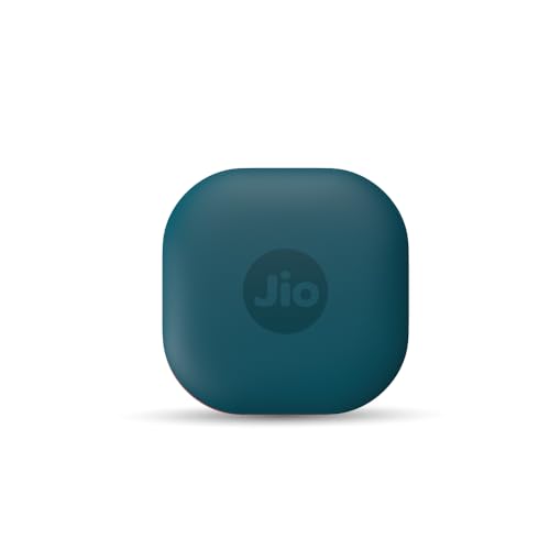 Image of JioTag Air for iOS (Blue) Worldwide Tracker, Pair with Apple Find My app for keys, luggage, bikes, purses etc. inside & outside Bluetooth range, No SIM /subscriptions required, 1+1 year battery, 120 dB