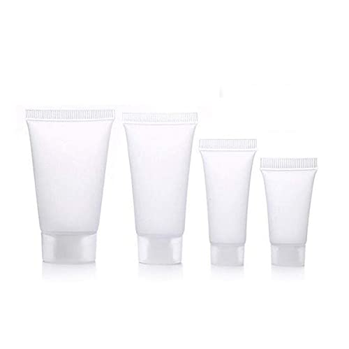 Snadulor 20個 空のプラスチックスクイズチューブ 化粧品容器 詰め替え可能 プラスチック トラベル サンプルボトル ボディハンドローション シャンプー クリーム つや消し スクイーズボトル、100ml