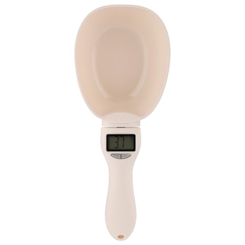 Comida para Mascotas Cuchara Medidora Digital, Báscula de Cuchara con Pantalla LCD 800g/0,1g Alta Precisión para Perros Herramienta de Alimentación para Mascotas Utensilios Cocina Comidas Diarias