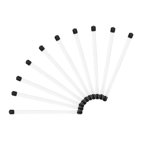 VILLFUL 10pcs Tube Container Rigid Tubing with Lid Storage Tubes with Lid Plastic Round Tubes Rigid Bottle Container