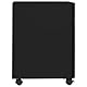 vidaXL Aktenschrank mit Rollen Rollcontainer Bürocontainer Schubladenschrank Büroschrank Stahlschrank Metallschrank Schrank Schwarz 30x45x59cm Stahl