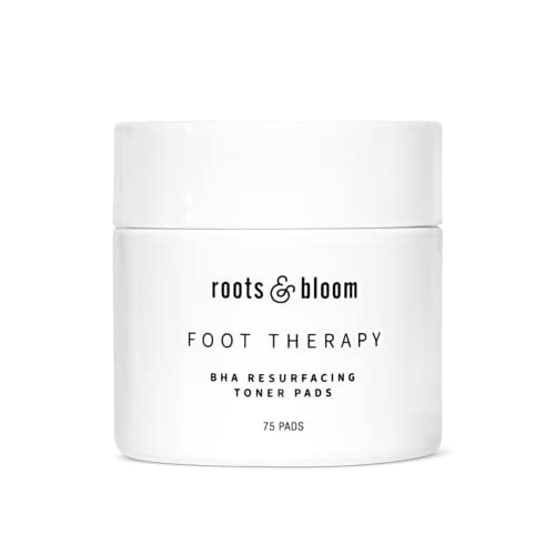 Roots & Bloom AHA/BHA Daily Resurfacing Pads | Foot Exfoliator To Remove Dead Skin From Feet