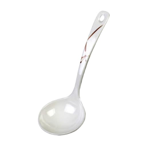 A-to-Z Supply 7001BO Soup Ladle, 1 oz., 7" x 2-1/2", one-Piece, Break-Resistant, Dishwasher Safe, Hanging Hole, Melamine, Bamboo, Pack of 12