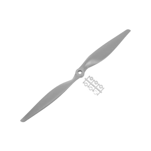 uxcell 13x6.5 Inch Propeller RC Propellers 2-Vane Blades Props Gray with Adapter Rings for RC Airplane Aircraft Prop Replacement