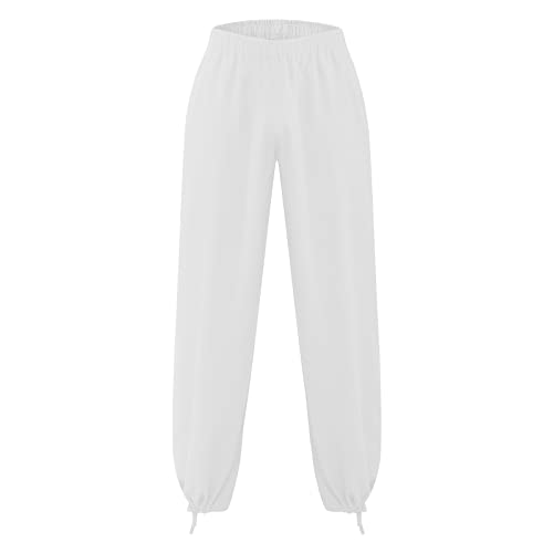 Cdiecer Linen Wide Leg Pants Men Summer Beach Pants Lightweight Baggy Pants Elastic Waist Drawstring Trousers Harem Pants3