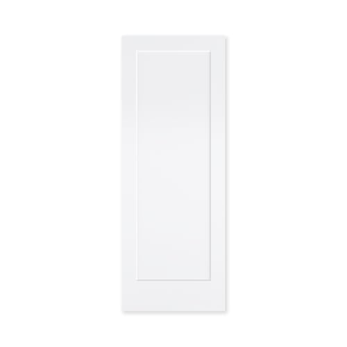 Image of BARNSMITH 30x80 in 1-Panel White Primed Molded Door Slab, Shaker Style Paintable Hollow Core Interior Door Panel, for Pocket, Swing, Sliding Door, Durable and Lightweight, No Assembly Required