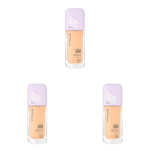 Image of Maybelline New York Super Stay Lumi Matte Liquid Foundation, 120 (Pack of 3)