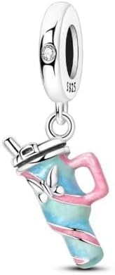 Abalorio de plata 925 auténtica pulida compatible con pulseras Chamilia y Biagi