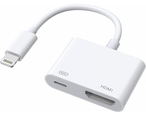 【2026年新モデル・10年保証・給電不要】iPhone hdmi変換ケーブル iPhone テレビに映す iPad/i Phone ミラーリング Lightning hdmi 変換 自動接続・設定不要・ APP不要・1080PのHD画質・遅延なし・TV大画面・日本語取説付き（iOS13~iOS18対応）のサムネイル