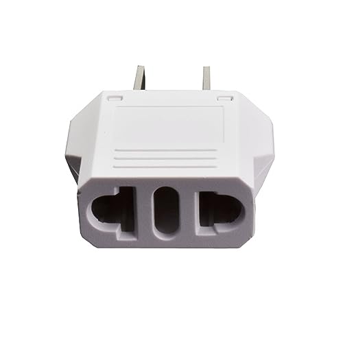 2 Pack of ALINNA US Plug Adapter, EU AU CN to US America Travel Plug Adapter AC Outlet Power Converter White 5