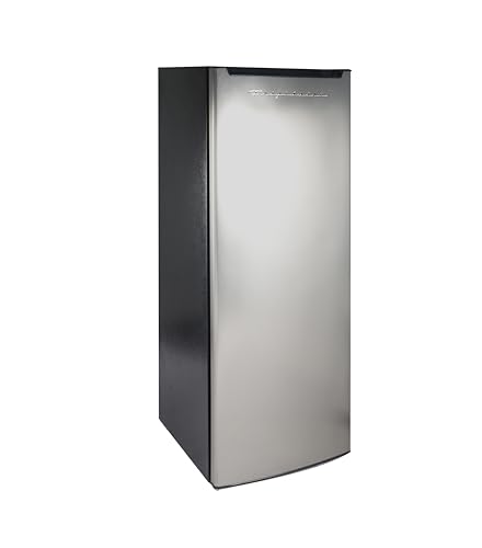 Frigidaire Upright Freezer, 6.5 cu. ft., Deep Freeze, Vinyl Coated Metal with Wire Shelving, Compact for Kitchen, RV, Dorm, Cabin, and Trailer, Platinum Design Series, Silver - 21D x 23W x 56H