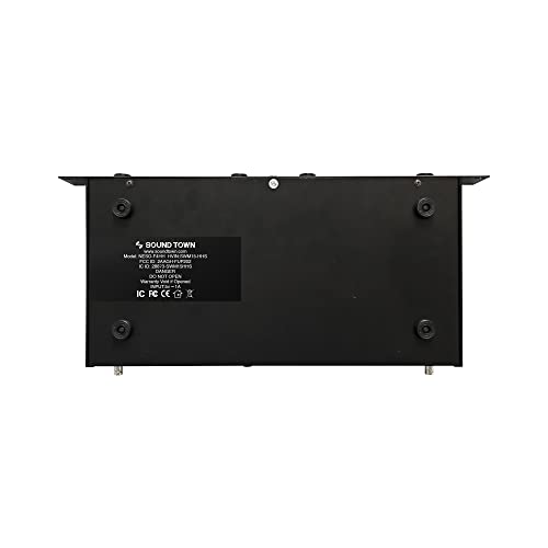 Sound Town 4 Channels Professional Uhf Wireless Microphone System With Rack Mountable Metal Receiver And 4 Handheld Mics, For Church, School, Outdoor Wedding, Meeting, Party And Karaoke #TOP4