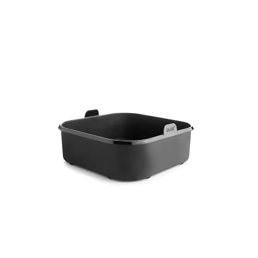IBILI - Recipiente Cuadrado para Freidora de Aire - 20 x 20 x 7 cm - Fabricado en Silicona platino 100%