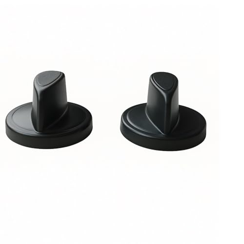 Image of Gas Stove Knobs Replacement (2 Pack) | Heat Resistant Push-On Control Knobs for Gas Stove, Cooktop & Oven | Easy Install Black