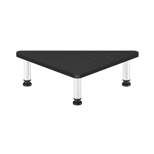 Furinno Turn-N-Tube Corner Monitor Riser Stand with Stainless Steel Tubes, Americano - image 7