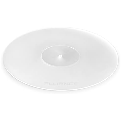 Fluance Acrylic Platter Mat for Turntables - Reduces Vibrations for Improved Sound Clarity for Vinyl Record Playback, Antistatic, Precision Machined, Compatible with 12" Record Players (PM50) Cover