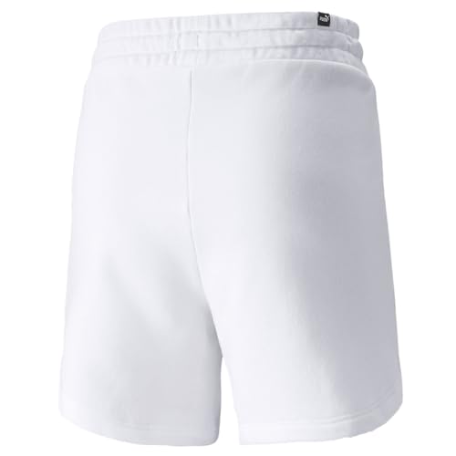 Image of Puma Women's ESS High Waist Shorts | Comfortable Cotton-Blend High Waist Knitted Shorts for Women | Ribbed Waistband | Ideal for Gym, Travel & Everyday Wear