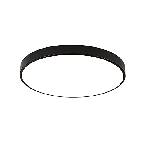 Plafonnier LED rond et plat 5 cm MOCHAMIK 6000K en fer et acrylique