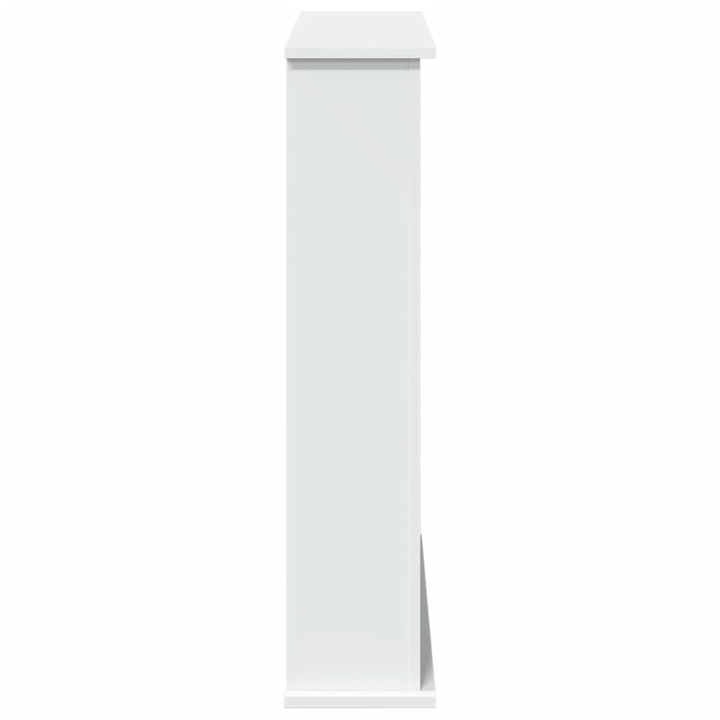 vidaXL Borde de Chimenea Madera de ingeniería Blanco 75x20x87,5 cm, Envolvente de Chimenea, repisa de Chimenea, repisa de Chimenea