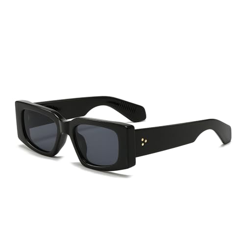 YAMEIZE Retro 90s Rectangle Sunglasses - Square Classic Sun Glasses UV400 Protection Driving Outdoor for Women Men