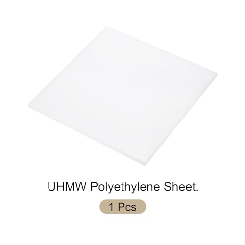 Image of 6 x 6 Inch UHMW Polyethylene Sheets, 1 /4 Inch Thick Ultra High Molecular Weight White Plastic Sheet [for Home, Industrial]