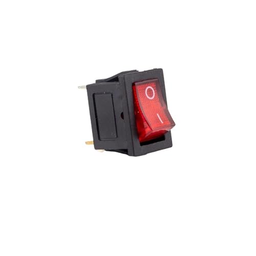 Interrupteur à bascule KCD1 3Pin rouge 6A 250V stable pour commandes électriques de véhicule