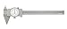 MeterTo Precision Stainless Steel Dial Calipers with Narrow Pointed Tip Jaw 50mm Range 0-200mm Resolution 0.02mm