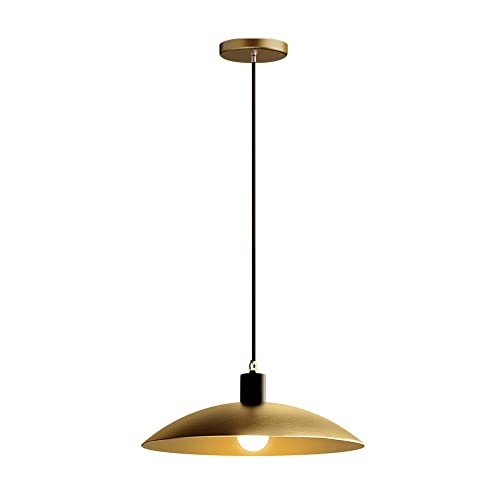 Lámpara de techo dorada E27 con diseño elegante en cobre para salón 2