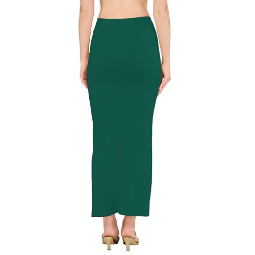 Image of DESI GIRL Cotton Lycra Stretchable Saree Shapewear Petticoat with Drawstring for Women | Fishcut Saree Petticoat with Side Slit for Easy Movement | Saree Shaper | Long inskirt