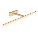 IWOWHERO 防水ステンレス製ミラーライト ゴールデン暖色 浴室ウォールランプ 化粧鏡用実用的防潮照明器具