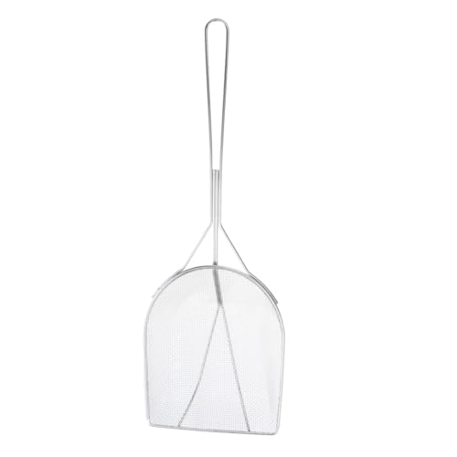 DECOMELODY Schiumarola in Acciaio Inossidabile con Rete Fine per Filtrare Olio da Frittura Paletta Quadrata per Pulire Residui di Grasso Strumento Versatile e Resistente per Cucina