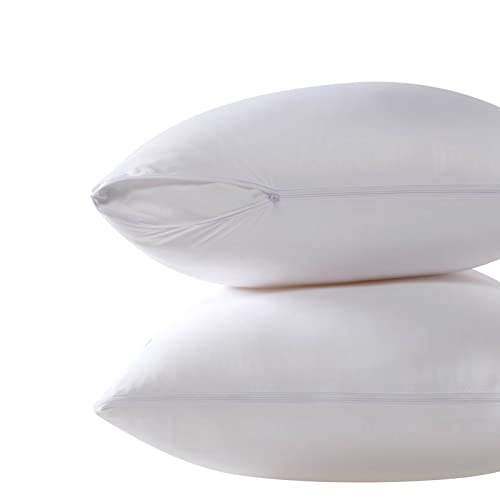 Kingnex 2000010-2 Cooling Bamboo Viscose Feather Proof Pillow Protectors With Zipper Queen Size Waterproof Down Proof Covers For Bed Pillows 2 Pack thumb #4