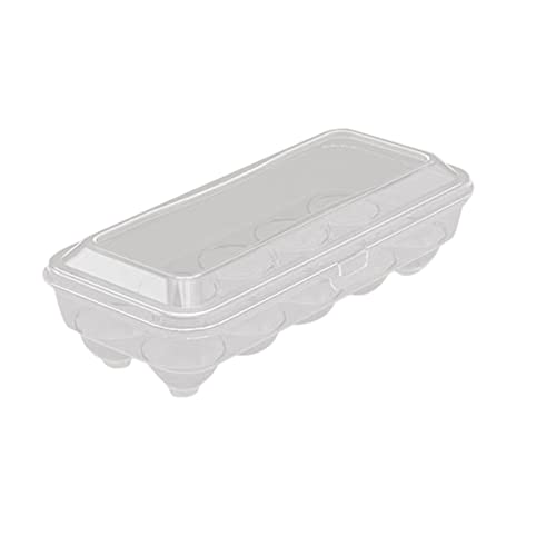 BOTCAM Cajón transparente de 24 rejillas, caja de almacenamiento para huevos, caja de almacenamiento de huevos, cesta organizadora para cocina, frigorífico, latas de cocina, juego de almacenamiento
