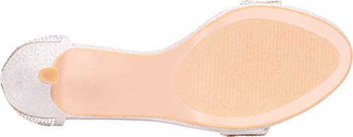 Cambridge Select Women's Single Band Crystal Rhinestone Buckled Ankle Strap Platform High Heel Sandal,10 B(M) US,Silver… - Image 3
